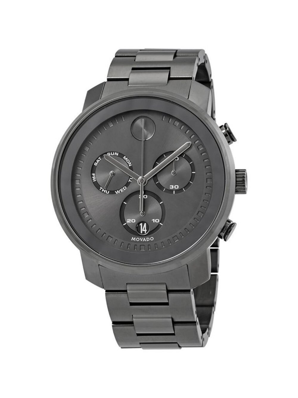 NWT Movado Bold Chronograph Gunmetal Dial Men's Watch
